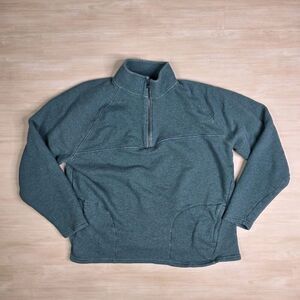 Pact 1/4 Quarter Zip Pullover Women's Organic Cotton Green Sweater Size‎ XL